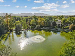 Water view featuring a mountainous background