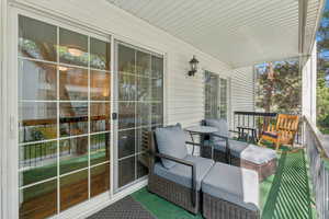 Deck featuring an outdoor hangout area