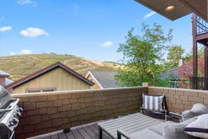 Deck featuring grilling area