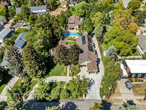 Aerial view of residential area