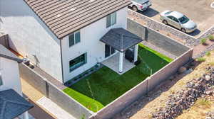 View from above of property