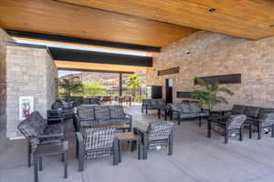 View of patio featuring outdoor lounge area