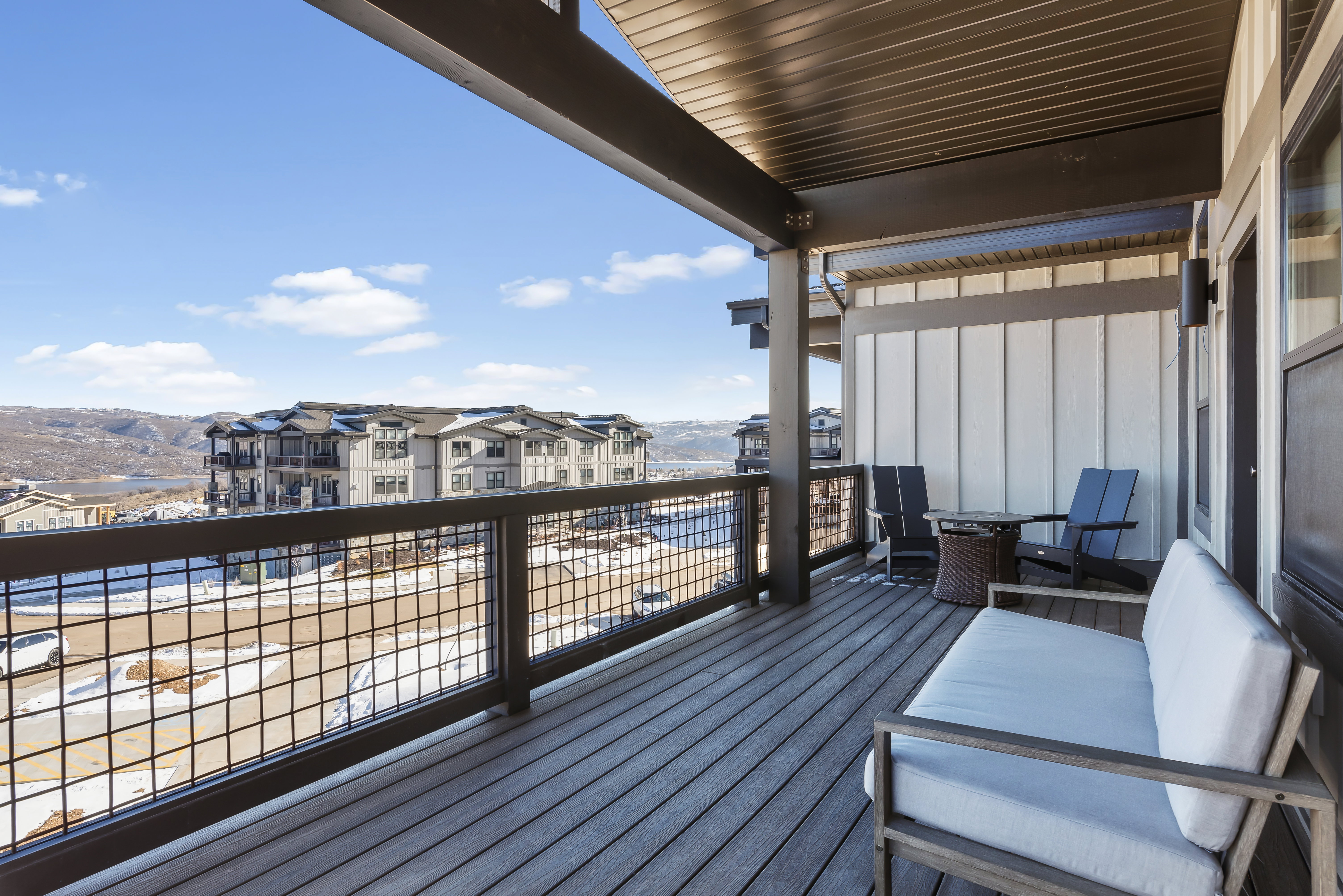 Deck with a mountain view