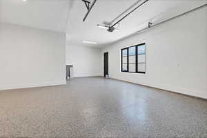 Garage with baseboards