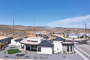 Mountain view with nearby suburban area