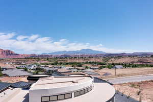 Mountain view with nearby suburban area