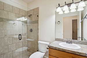 Main Level - 3/4 Bath with euro-glass