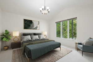 Virtually Staged Primary Bedroom