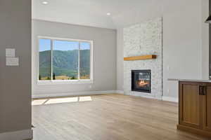 View from Family room and Kitchen