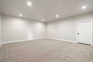 Fully wired concrete encased media room/exercise room