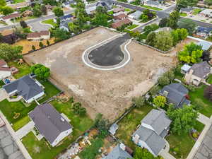 Aerial view of residential area