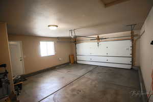 Garage with baseboards