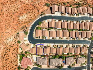 Aerial view of property's location featuring property boundaries highlighted