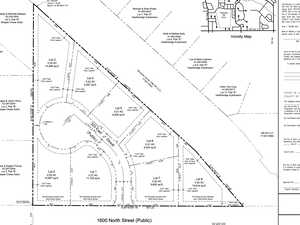 Map showing property parcels