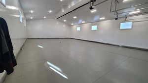 Garage with baseboards