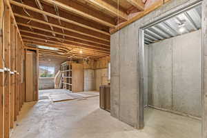 View of below grade area