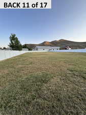 View of yard featuring a mountain view
