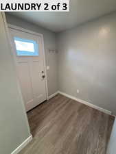 Door to the backyard from the laundry room