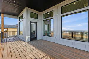 View of covered deck