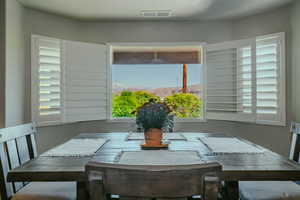 View of dining space