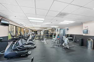 Workout gym area