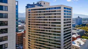 View of city with a mountainous background