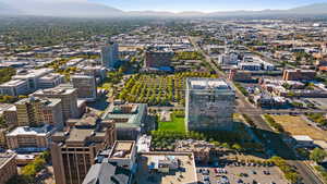 View of urban area featuring mountains