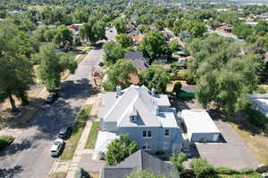 Aerial view of residential area