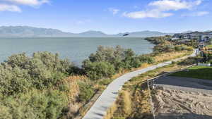 Water view featuring a mountainous background