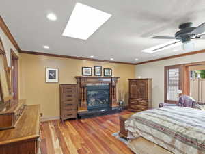 Main bedroom with fireplace