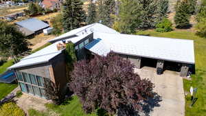 Aerial view of property and surrounding area