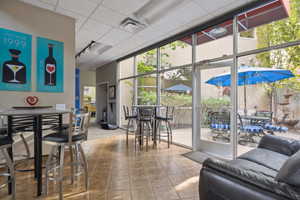 Second entrance with patio view