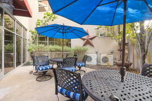 Private enclosed patio area