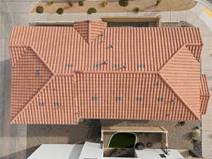 View from above of property