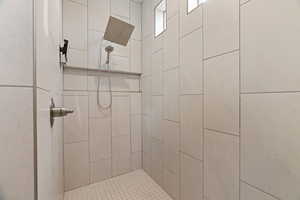 Full bathroom featuring a tile shower
