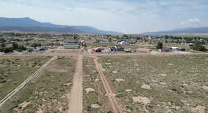 Bird's eye view of a mountain backdrop