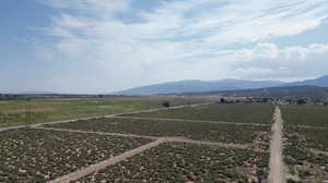 View of mountain background with rural landscape
