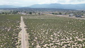 Bird's eye view of a mountain backdrop