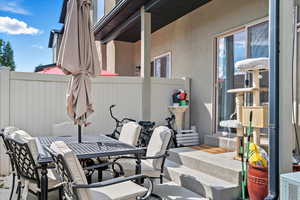 View of patio / terrace featuring outdoor dining area