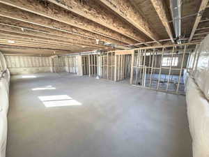 View of below grade area