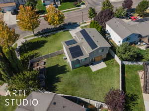 View from above of property