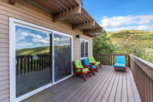 View of deck.
