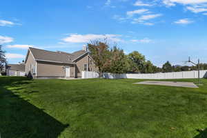 View of yard with a patio area