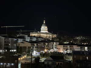 Capitol Hill view at night