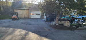 Garage with driveway