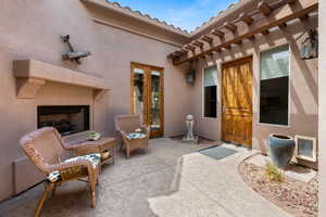 View of patio featuring french doors