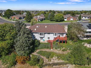 Aerial view of residential area