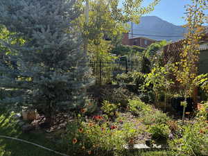 View of yard featuring a mountain view