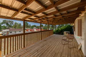 View of wooden deck
