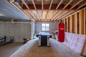 View of below grade area